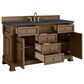 James Martin Vanities Brookfield 60" Single Bathroom Vanity in Pecan with 3 cm Charcoal Soapstone Quartz Top and Rectangular Sink, , large