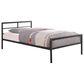 Hearth and Haven Twin Platform Bed with Headboard and Footboard in Grey, , large