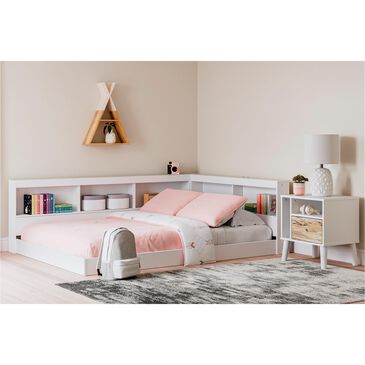 Signature Design by Ashley Piperton Full Bookcase Storage Bed in White, , large