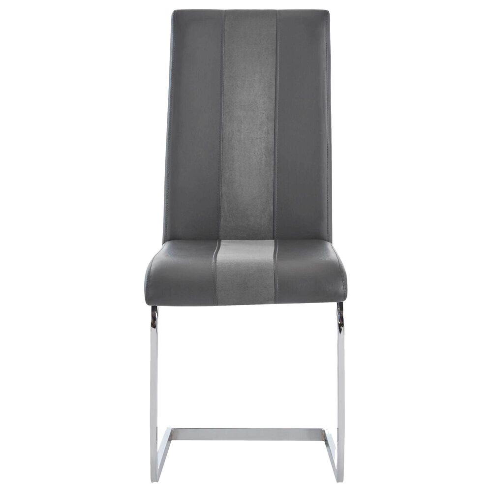 Global Furniture USA Table and 4 Chairs in Brown, White, Clear and Chrome, , large
