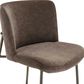 Moe"s Home Collection Early Barstool with Dark Brown Upholstery in Blackened Bronze, , large
