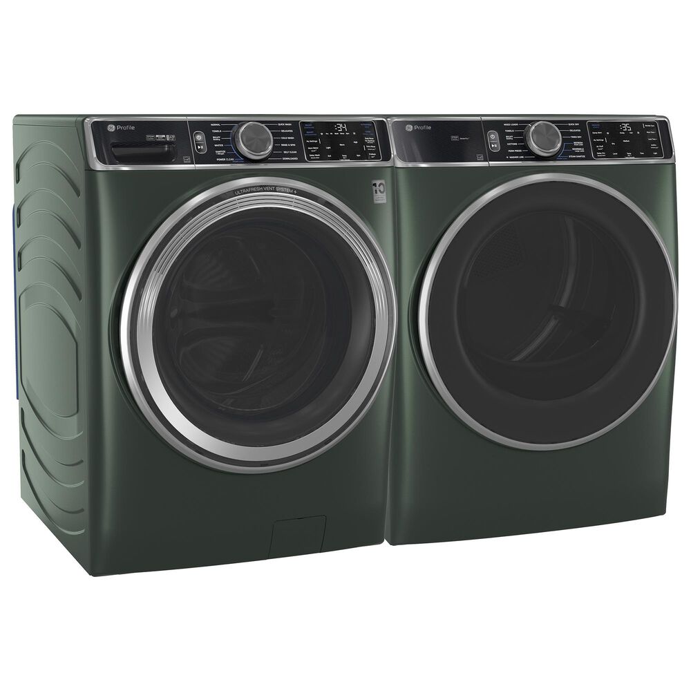 GE Profile 5.5 Cu. Ft. Smart Front Load Washer and 7.8 Cu. Ft. Gas Dryer Laundry Pair in Jade Green, , large