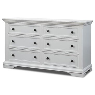 Sorelle Furniture Portico 6-Drawer Double Dresser in White, , large