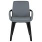 LumiSource Cosmo Accent Chair with Faux Leather Cushion in Grey, , large