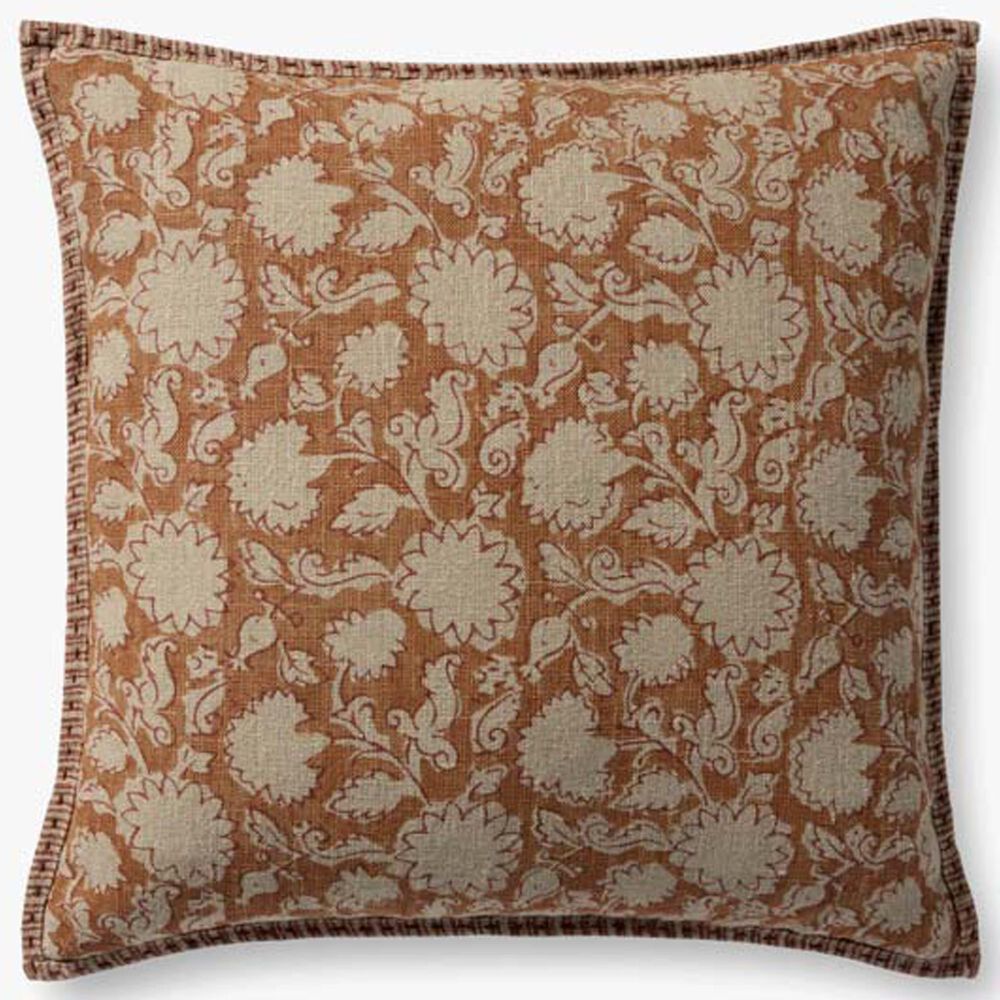 Loloi 18" Square Throw Pillow in Rust and Multicolor, , large
