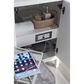 James Martin Vanities Palisades 60" Double Bathroom Vanity in Bright White with 3 cm Carrara White Marble Top and Rectangular Sinks, , large