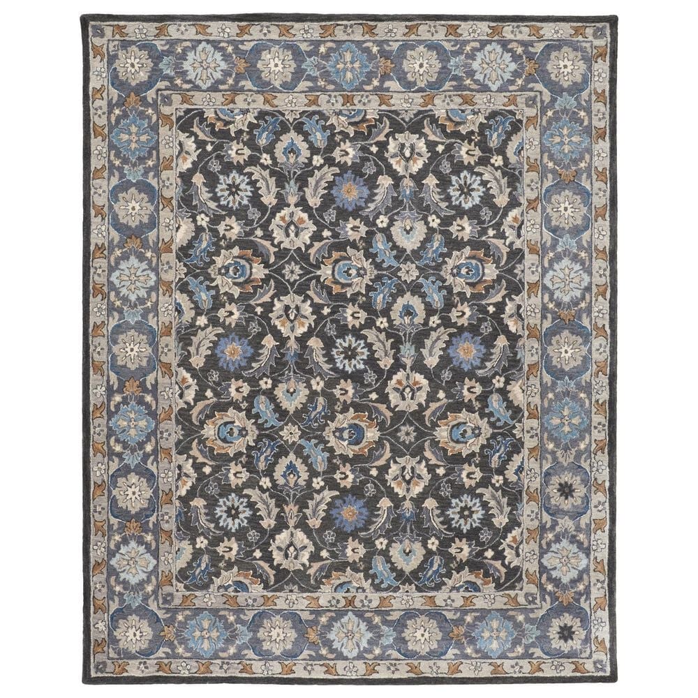 Feizy Rylan 4" x 6" Charcoal Area Rug, , large