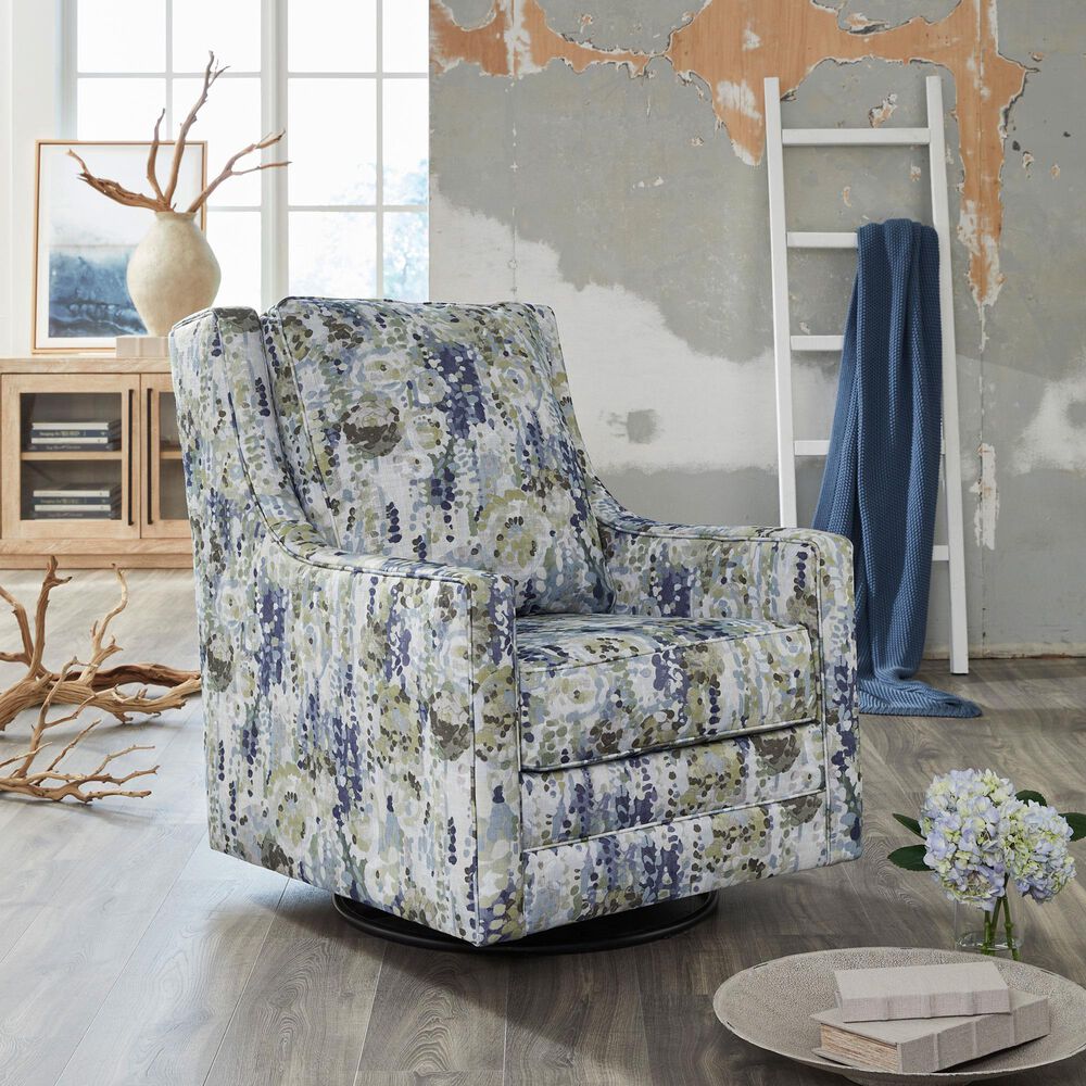 Ashley Dustinford Swivel Glider Accent Chair in Multicolor, , large