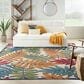 Nourison Aloha 3" x 5" Ivory and Multicolor Indoor/Outdoor Area Rug, , large