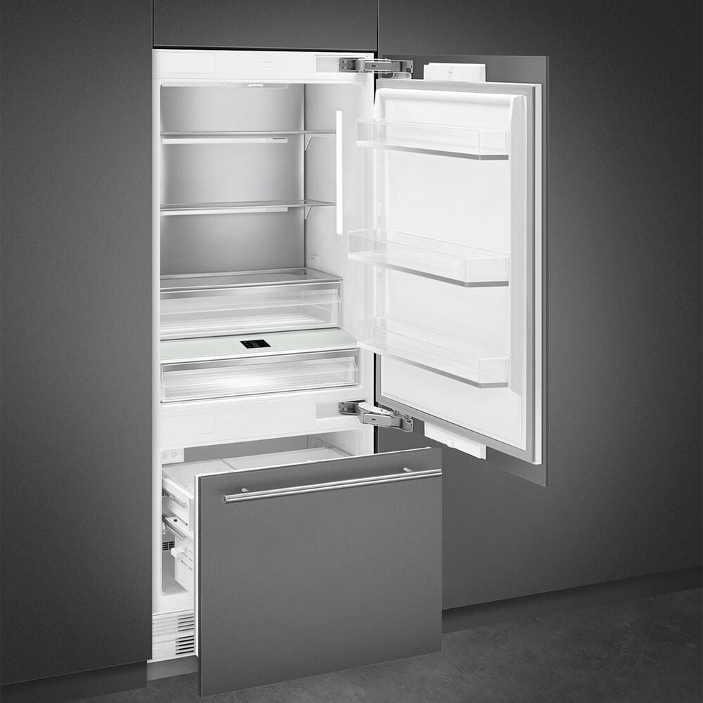 SMEG 19.8 Cu. Ft. Bottom Freezer Refrigerator in Panel Ready, , large