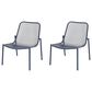 Hearth and Haven Kincaid Outdoor Stackable Mesh Chair in Navy (Set of 2), , large