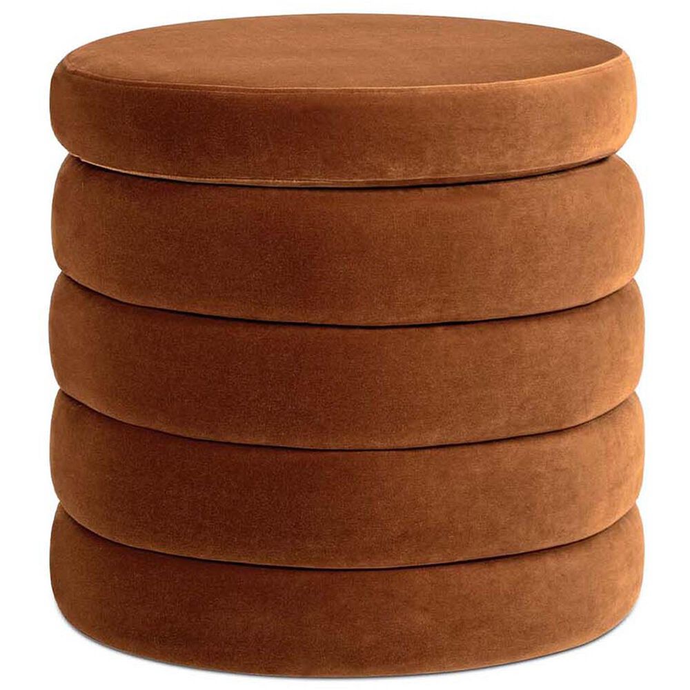 Jennifer Taylor Home Fuji Storage Ottoman in Burnt Orange, , large