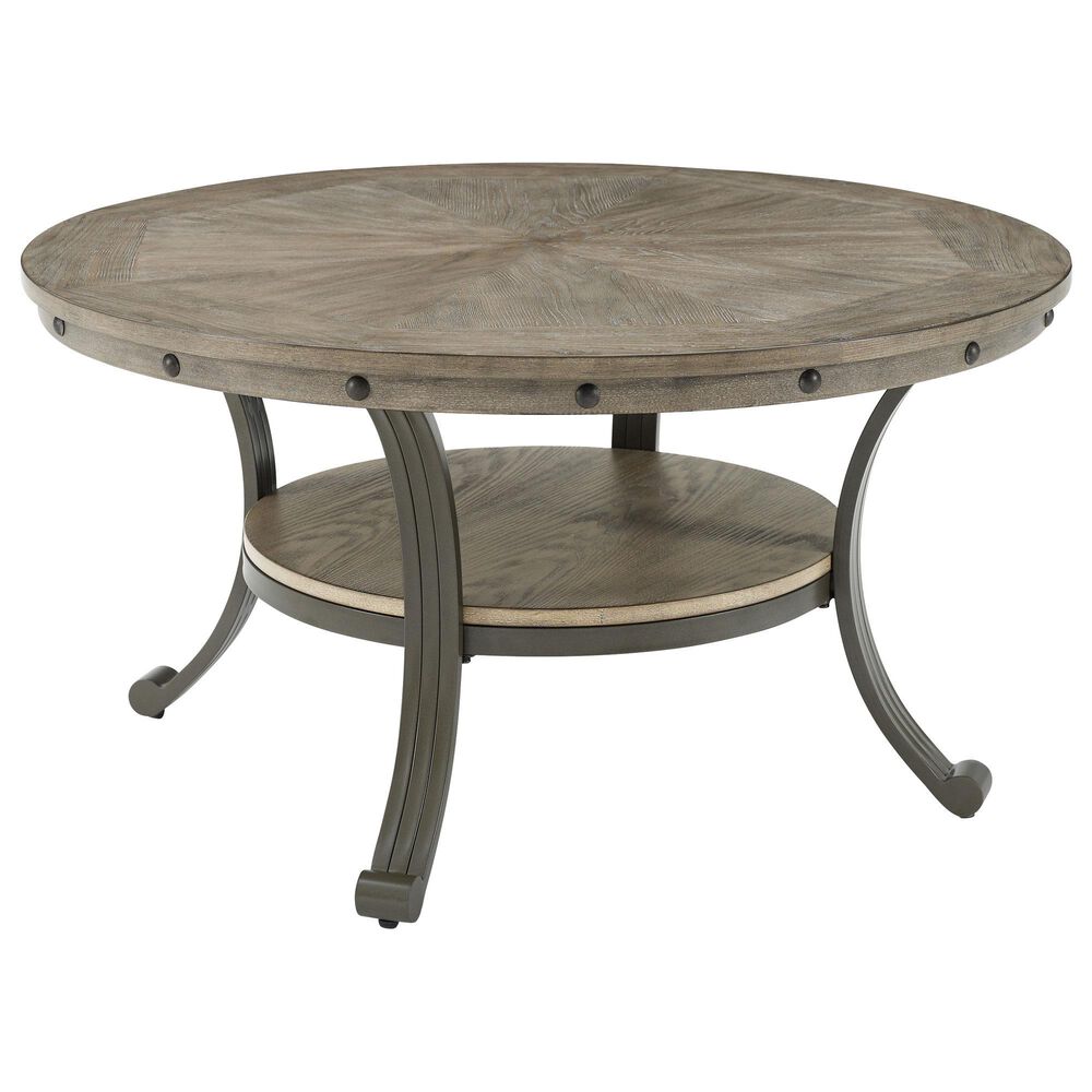Linon Home Decor Franklin Cocktail Table in Pewter and Grey, , large