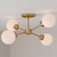 Vaxcel Orbit 4-Light Semi Flush Mount in Muted Brass, , large