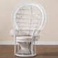 Baxton Studio Kallima Peacock Chair in White, , large
