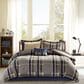 Hampton Park Robbie 9-Piece Full Comforter Set in Navy and Multicolor, , large