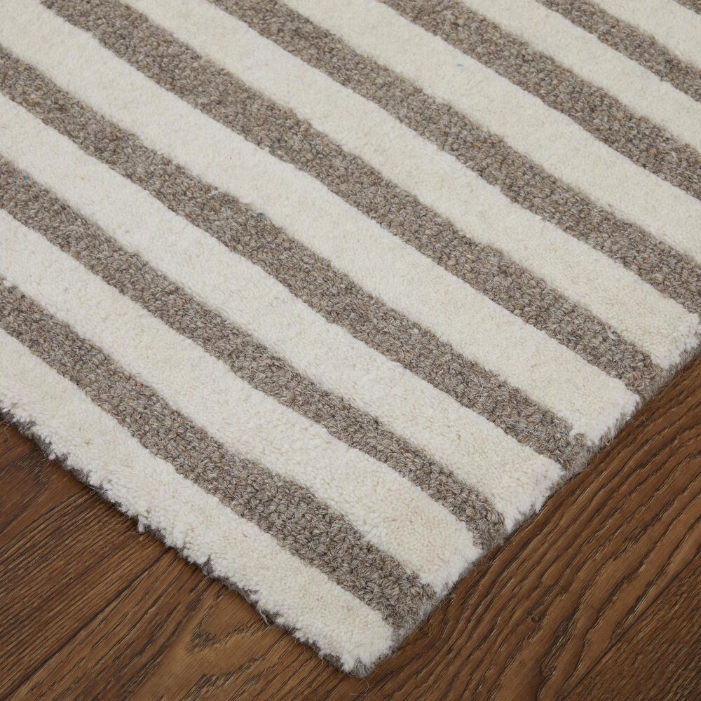 Feizy Kimball Taupe and Ivory 9&#39; x 12&#39; Area Rug, , large