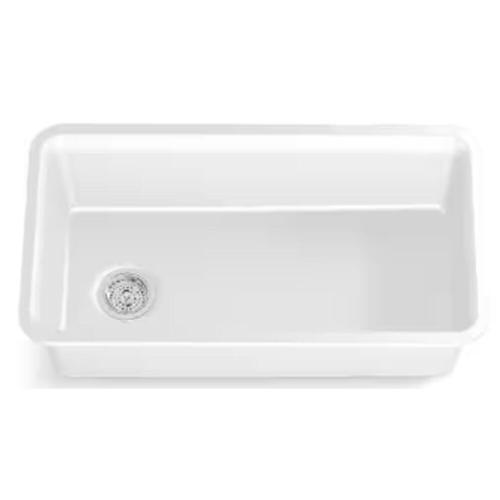 Kohler Cairn 33.5&quot; Single Bowl Sink in Matte White, , large