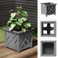 Timberlake 14.75" Lattice Design Planter Box in Gray, , large