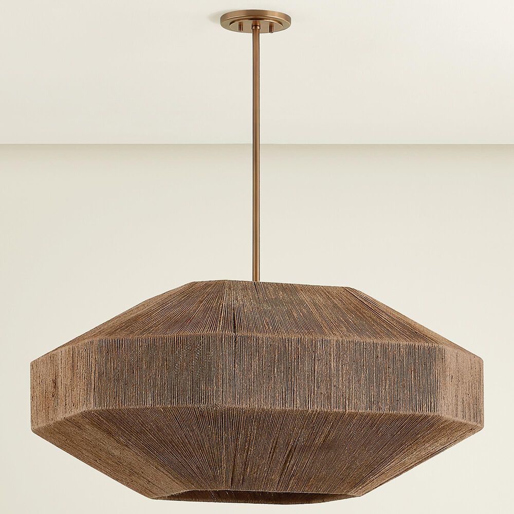 Troy Lighting Laken 36" 4-Light Chandelier in Patina Brass, , large