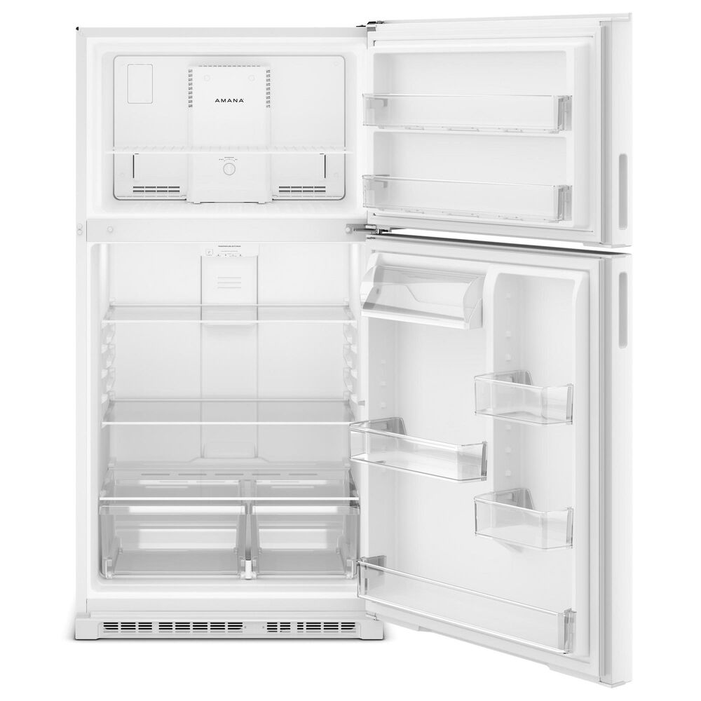 Amana 21 Cu. Ft. Top Freezer Refrigerator with Dual Crisper Drawers in White, , large