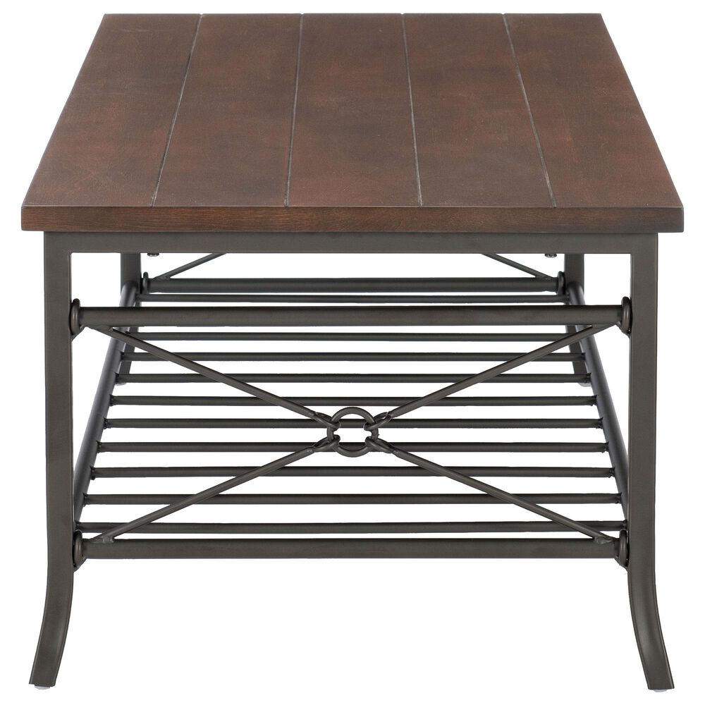 Linon Home Decor Harrison 3-Piece Occasional Table Set in Chestnut Brown and Dark Bronze, , large