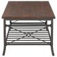 Linon Home Decor Harrison 3-Piece Occasional Table Set in Chestnut Brown and Dark Bronze, , large