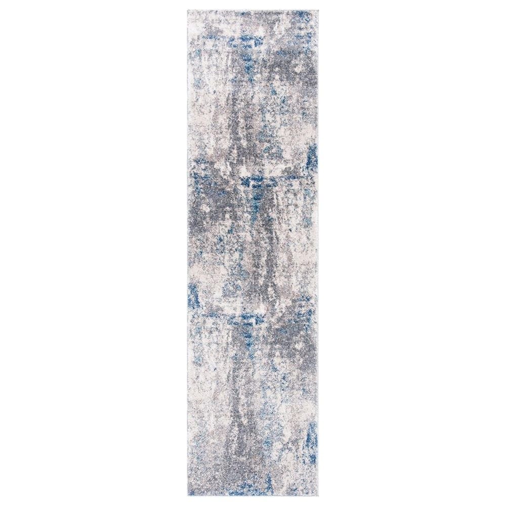 Safavieh Aston 2" x 13" Grey and Navy Runner, , large