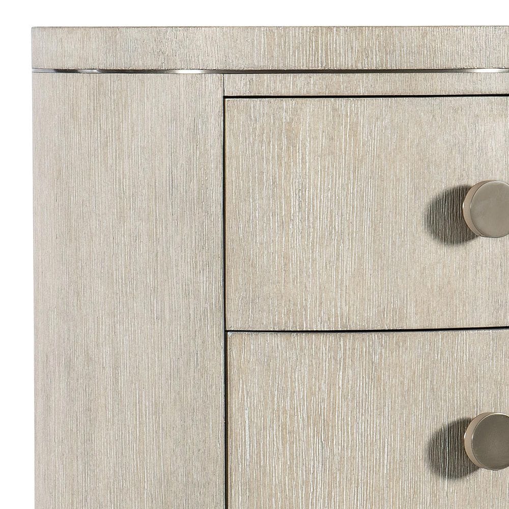 Hooker Furniture Modern Mood 3-Drawer Round Nightstand in Diamond and Pewter, , large