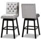 Baxton Studio Gregory Swivel Bar Stool in Dark Brown (Set of 2), , large