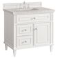 James Martin Vanities Lorelai 36" Single Vanity in Bright White with 3 cm Eternal Jasmine Pearl Quartz Top, , large