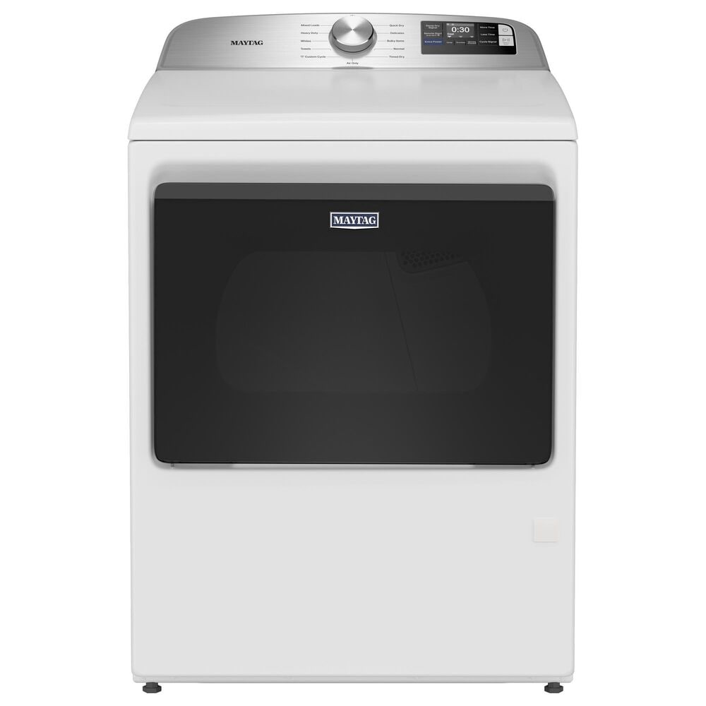 Maytag 7.4 Cu. Ft. Smart Front Load Electric Dryer with Extra Power in White, , large