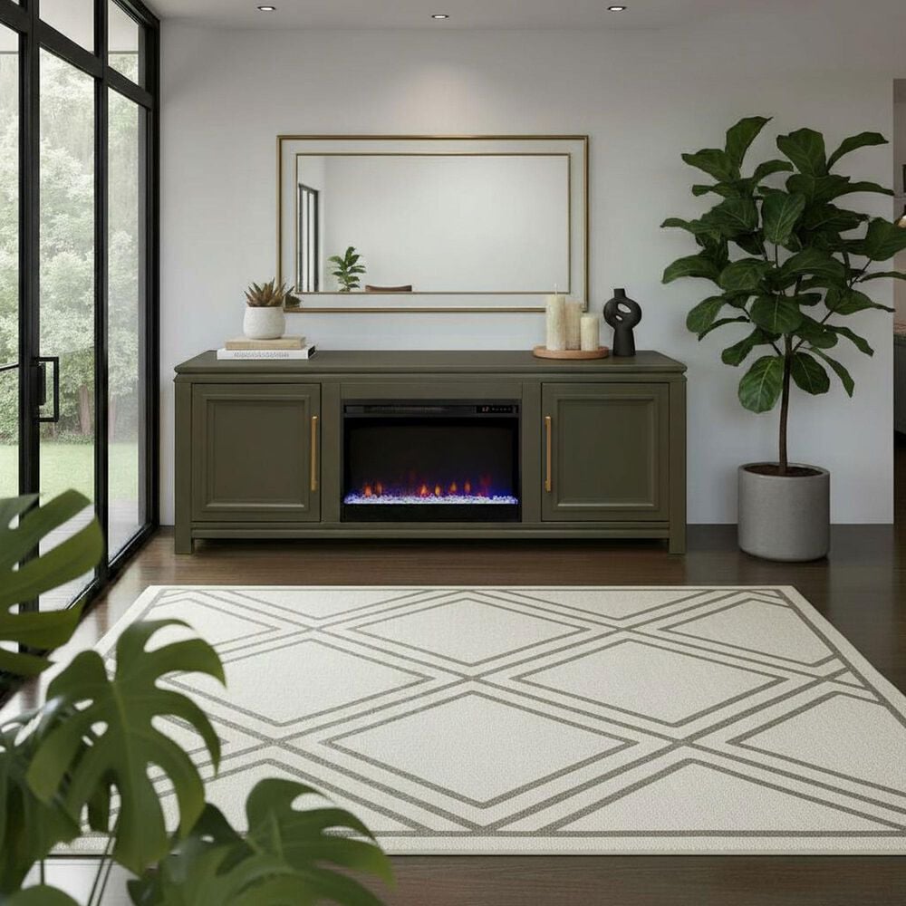 Legends Home The Cove 72" Fireplace Console with Fireplace Insert in Shadow Grove, , large