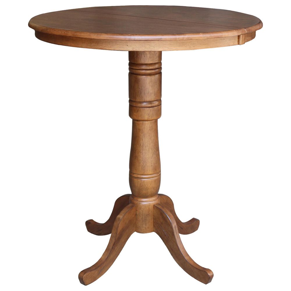 International Concepts Traditional 36" Extension Casual Dining Table in Distressed Oak, , large