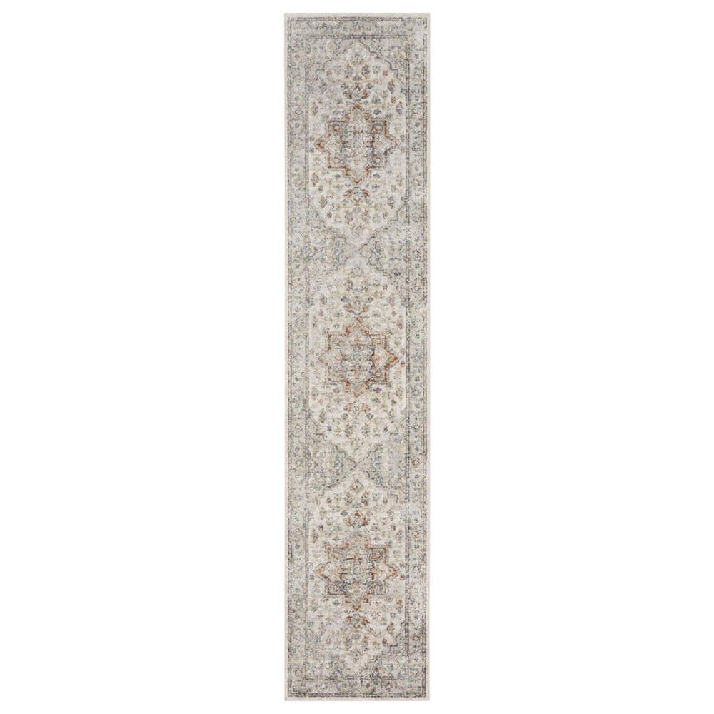 Nourison Astra Machine Washable ASW12 2"2" x 10" Grey and Multicolor Runner, , large