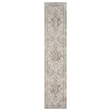 Nourison Astra Machine Washable ASW12 2"2" x 10" Grey and Multicolor Runner, , large