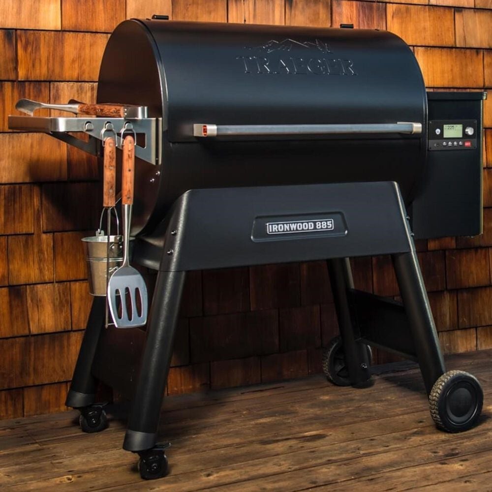 Traeger Grills Ironwood Series 885 Pellet Smoker Grill in Black, , large
