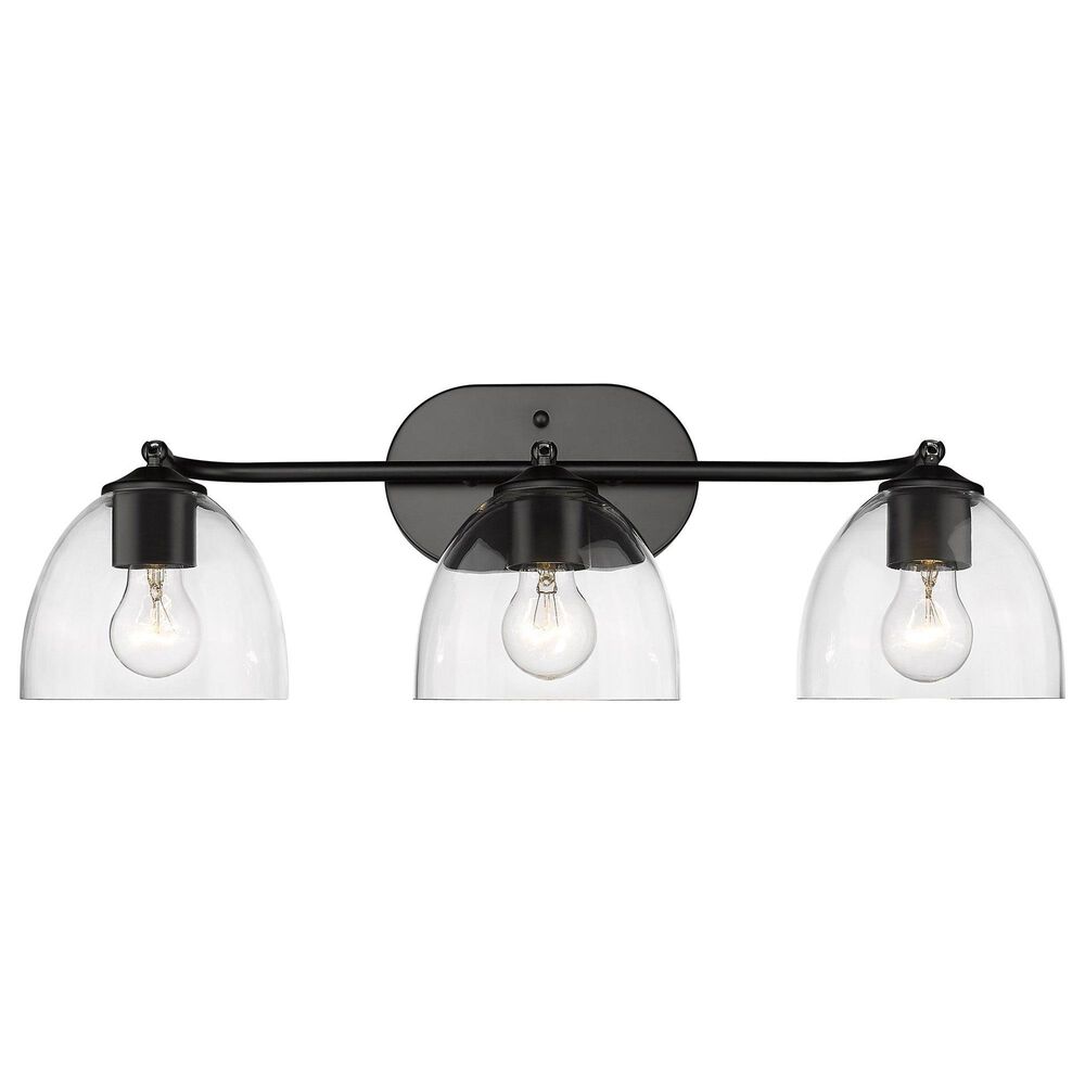 Golden Lighting Roxie 3-Light Semi-Flush in Matte Black, , large