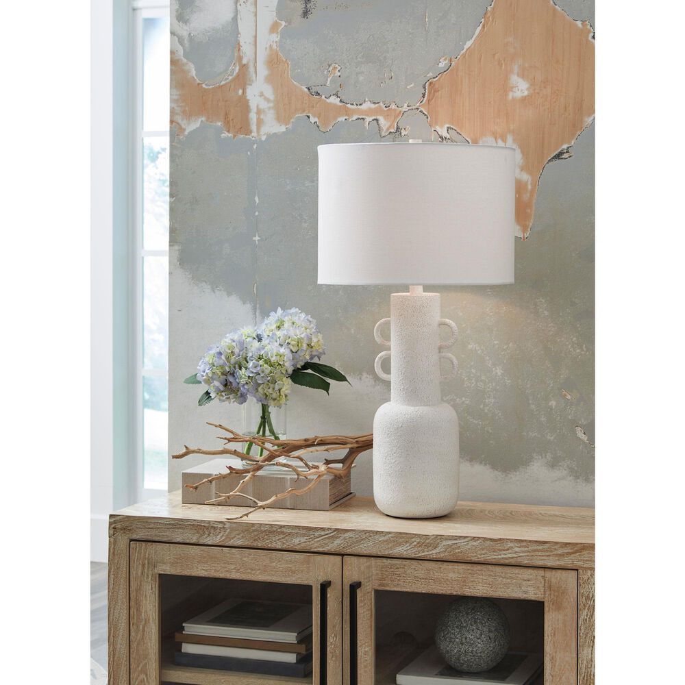 Ashley Perringhill Metal Table Lamp in Distressed White, , large