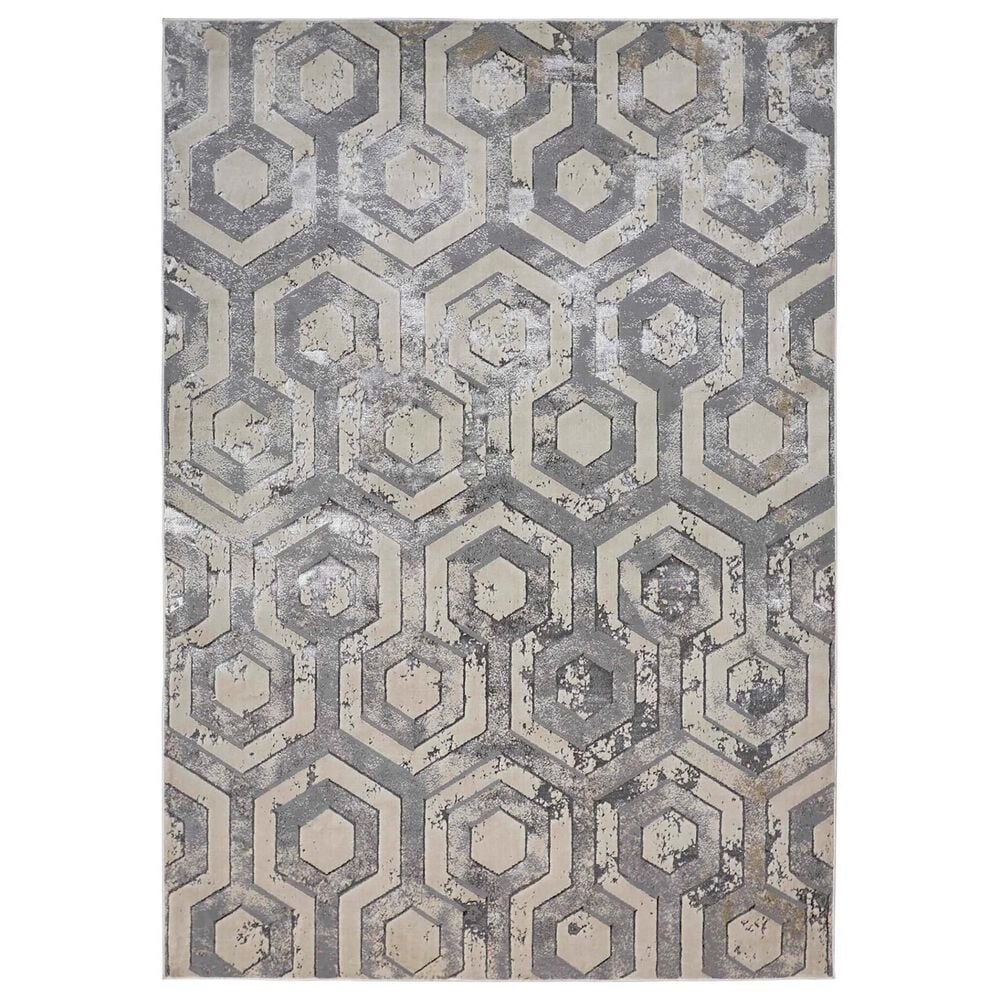 Feizy Micah 3046F 8" x 10" Beige and Gray Area Rug, , large