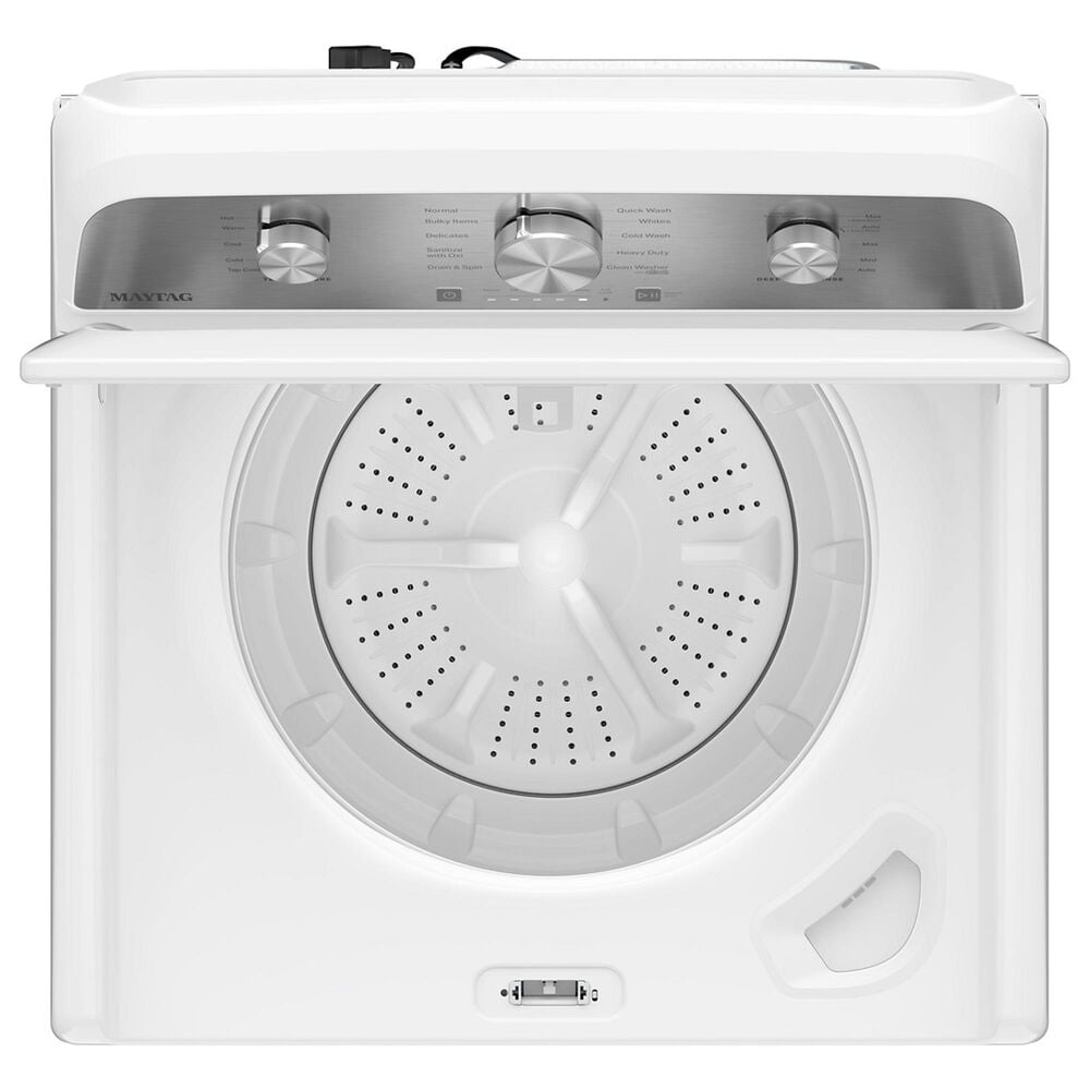 Maytag 4.2 Cu. Ft. Top Load Agitator Washer and 7.0 Cu. Ft. Gas Wrinkle Prevent Dryer Laundry Pair in White, , large