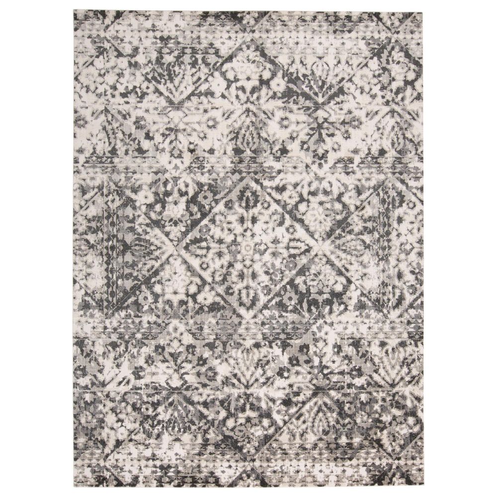 Feizy Rugs Kano 3876F 7"10" x 11" Charcoal and Ivory Area Rug, , large