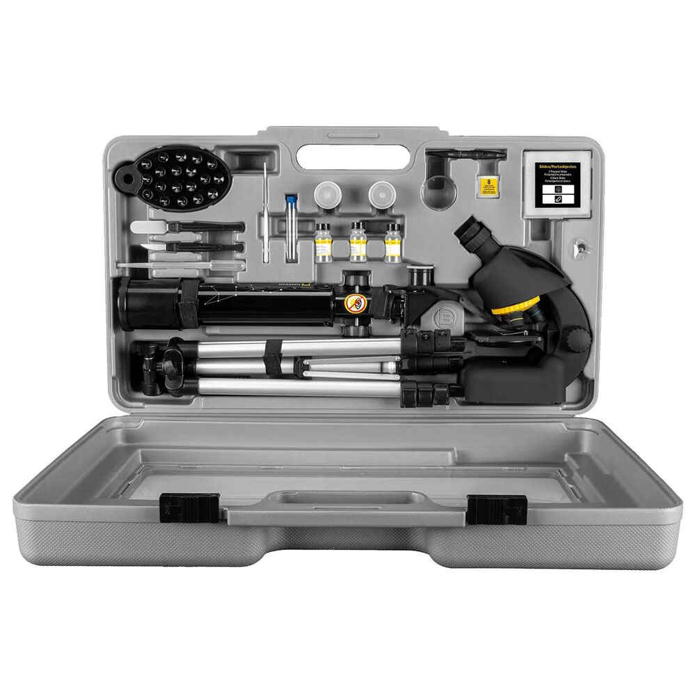 Explore Scientific 50mm Refractor Telescope and Microscope Set in Black, , large