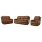 Flexsteel Henry 3-Piece Power Reclining Living Room Set in Caramel, , large