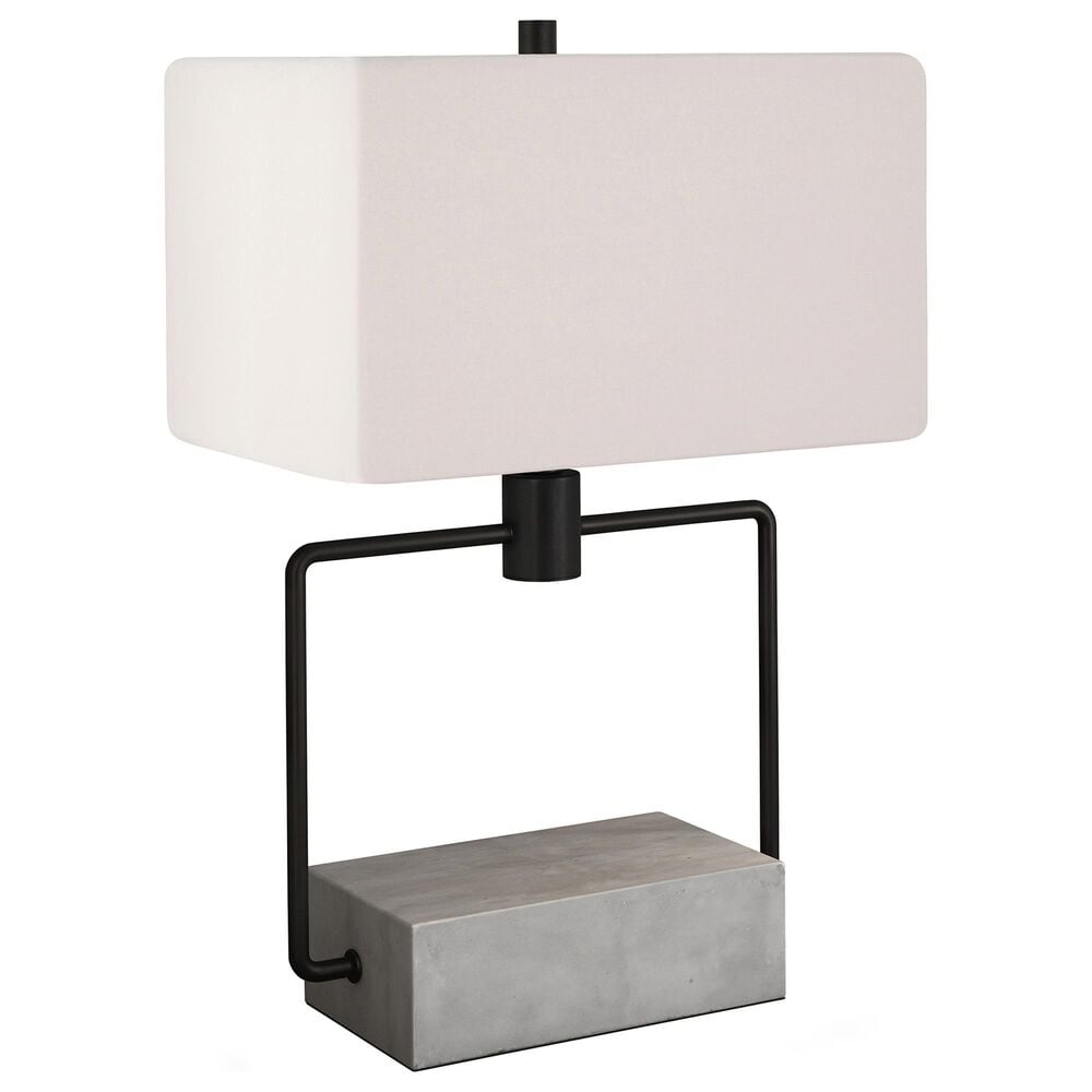 Hudson and Canal Holden Table Lamp in Concrete and Black, , large