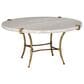 Timeless Designs Adelaide Round Coffee Table in Cream, Gray and Gold, , large