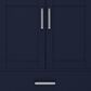 Lexora Home Jacques 30" Single Bathroom Vanity in Navy Blue with 2 cm White Quartz Top and Rectangular Sink, , large