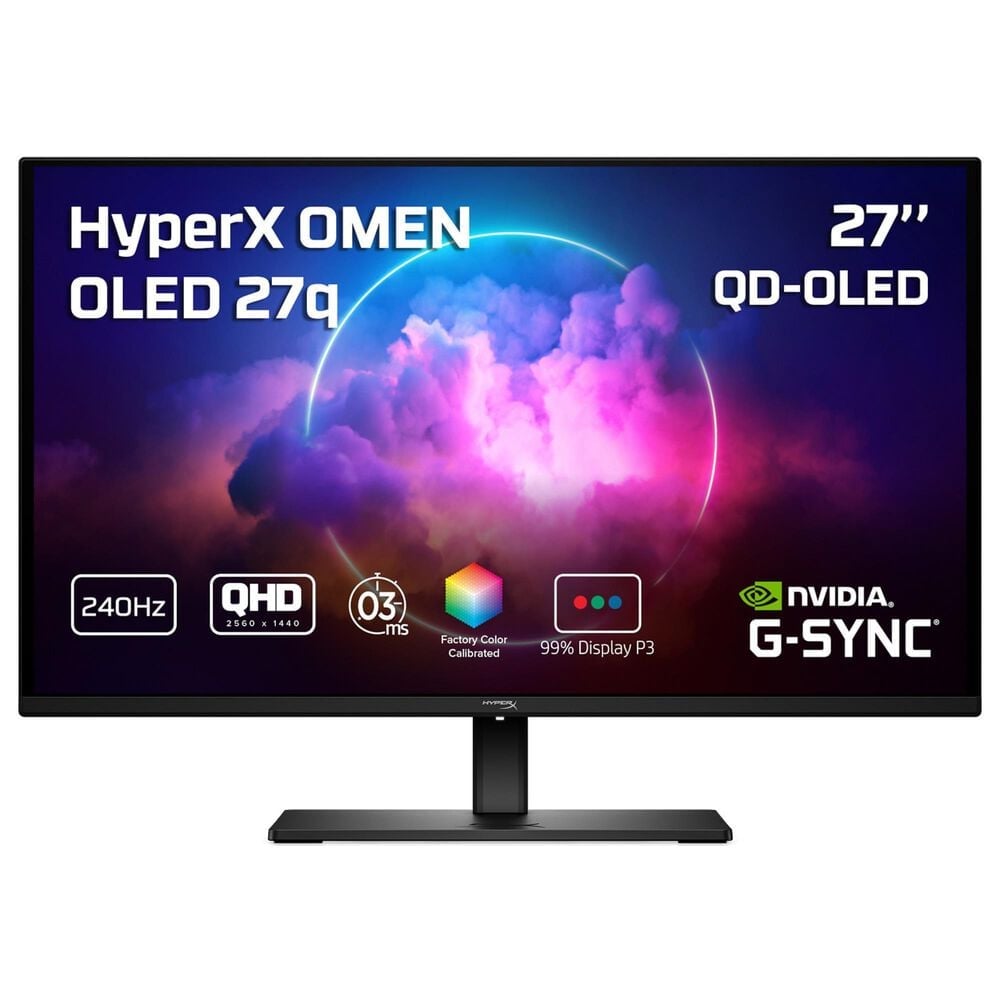 HP Omen 27" OLED QHD 240Hz Gaming Monitor in Black, , large