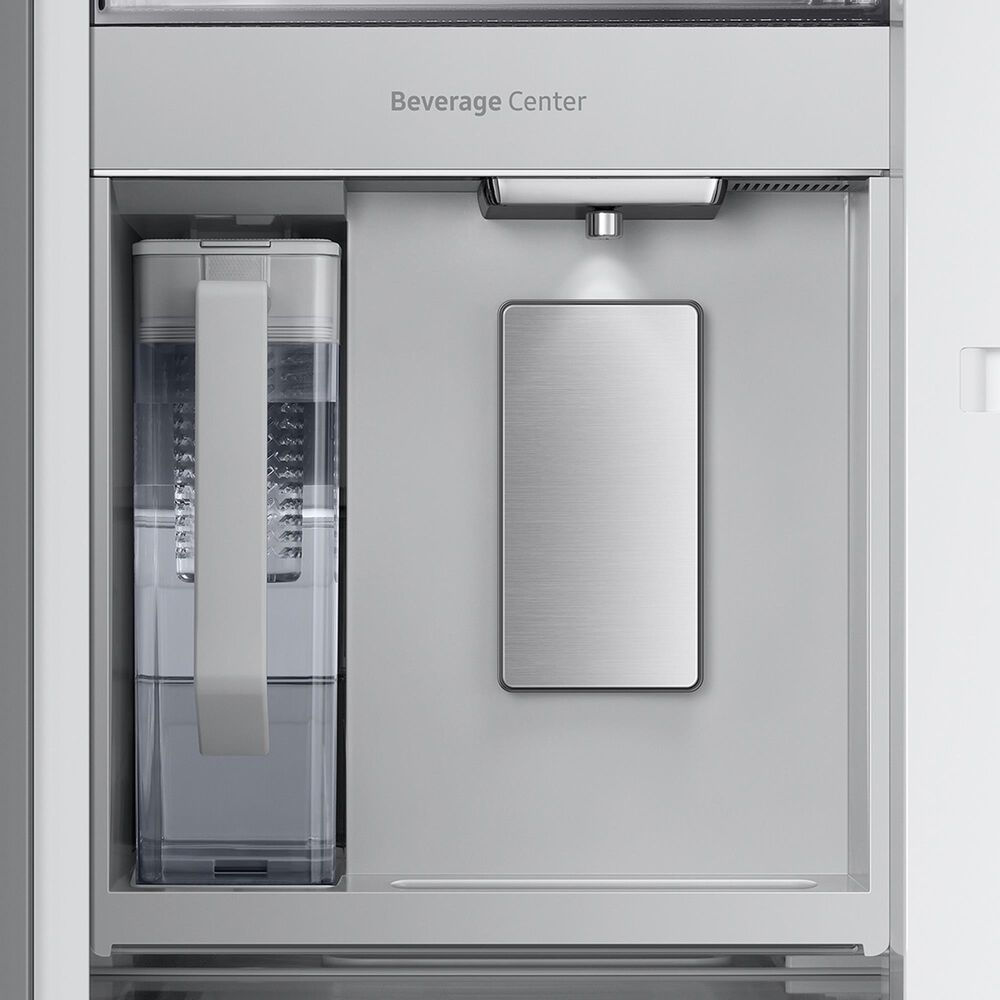 Samsung 30 Cu. Ft. Bespoke 3-Door French Door Refrigerator in White and Charcoal Glass, , large