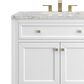 James Martin Vanities Chicago 36" Single Bathroom Vanity in Glossy White with 3 cm Eternal Jasmine Pearl Quartz Top and Rectangular Sink, , large